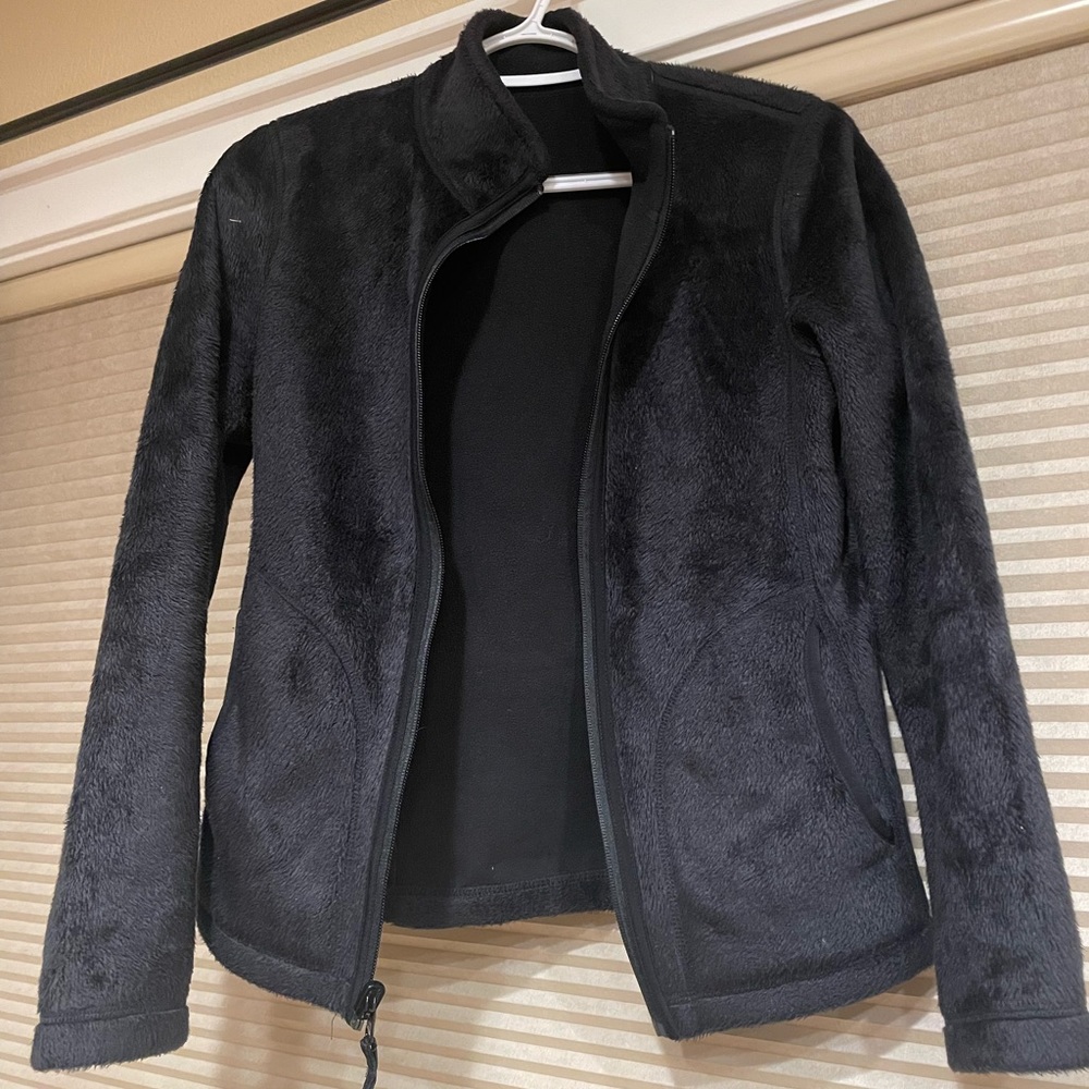 Reversible black zip up